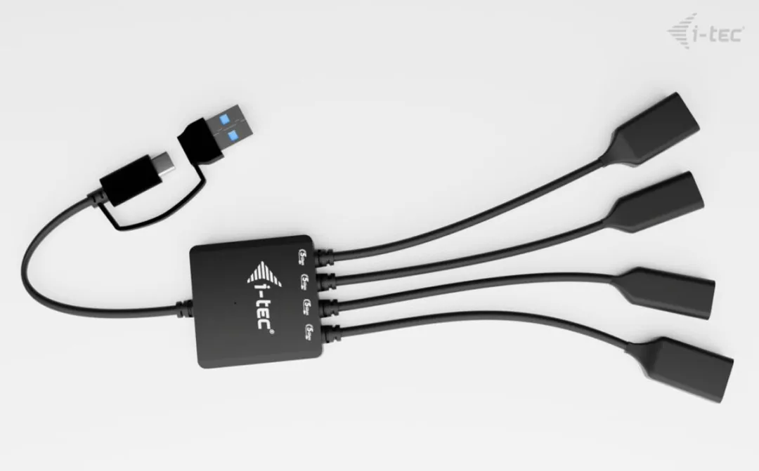 I-tec CACBLHUB2A2C USB-C/USB-A Hub 4 Poorten - Zwart - afbeelding 4 van 6