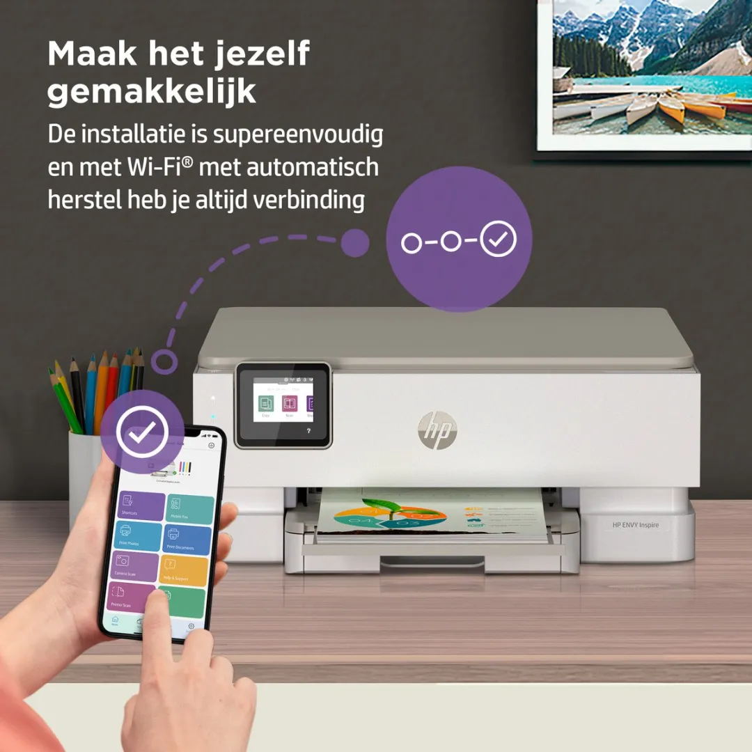HP ENVY Inspire 7224e All-in-One Printer 349V2B - Beige - afbeelding 5 van 6