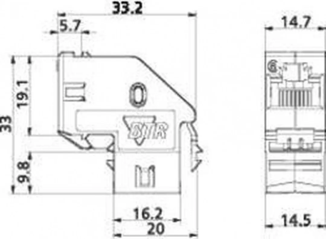 Metz Connect 1309A1-I RJ45 Inbouwmodule CAT 6