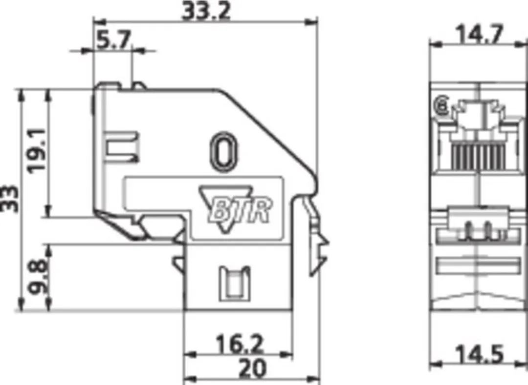 Metz Connect 1309A1-I RJ45 Inbouwmodule CAT 6