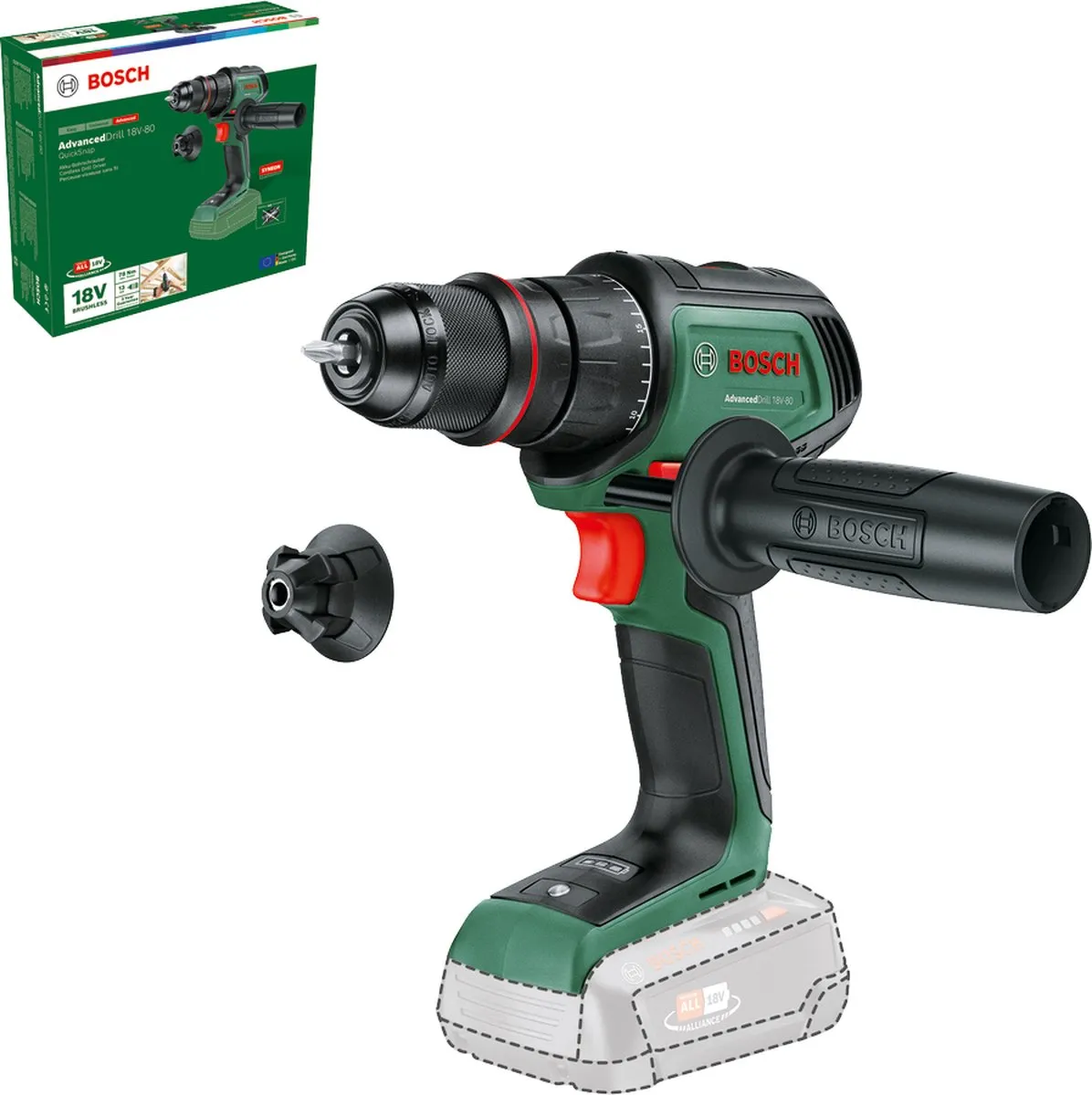 Bosch Drill 18V-80 QuickSnap 06039E2000 Accu-schroefboormachine