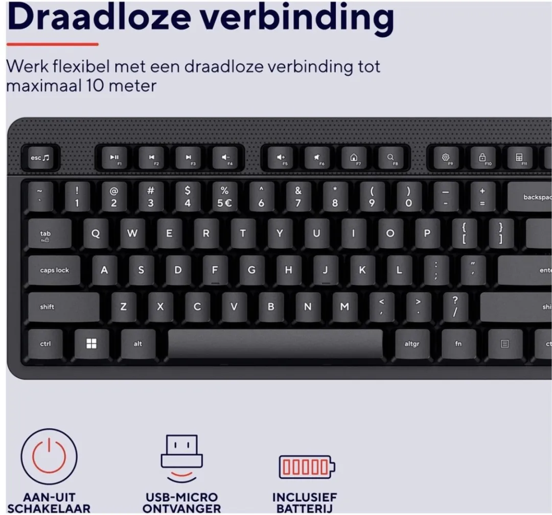 Trust Ody II Draadloos Toetsenbord - Zwart