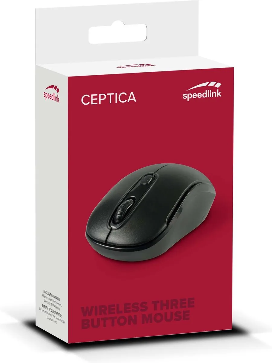 Speedlink Ceptica SL-630013-BKBK Draadloze Muis - Zwart - afbeelding 6 van 6