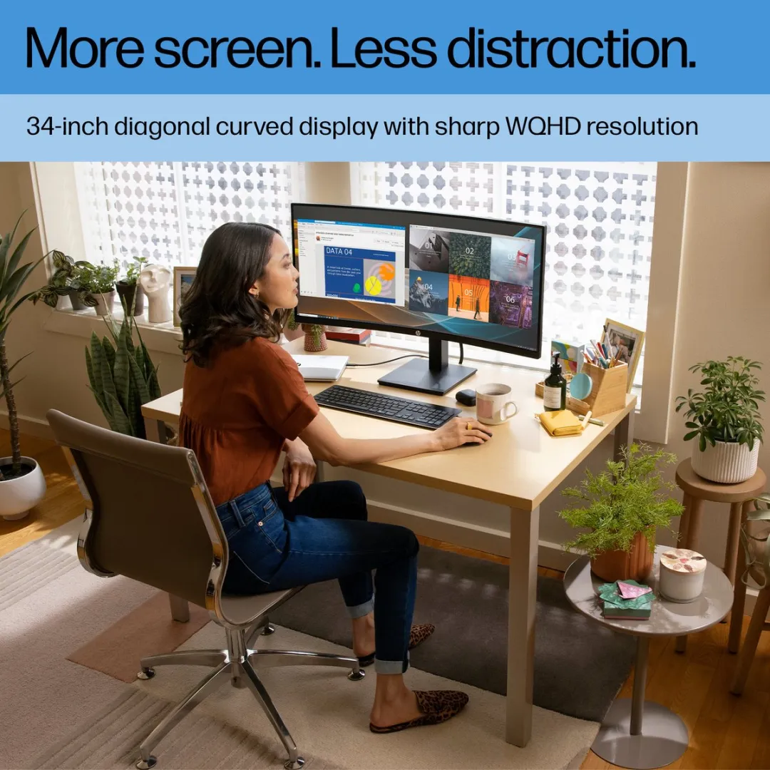 HP P34hc G4 Monitor 34" - Zwart