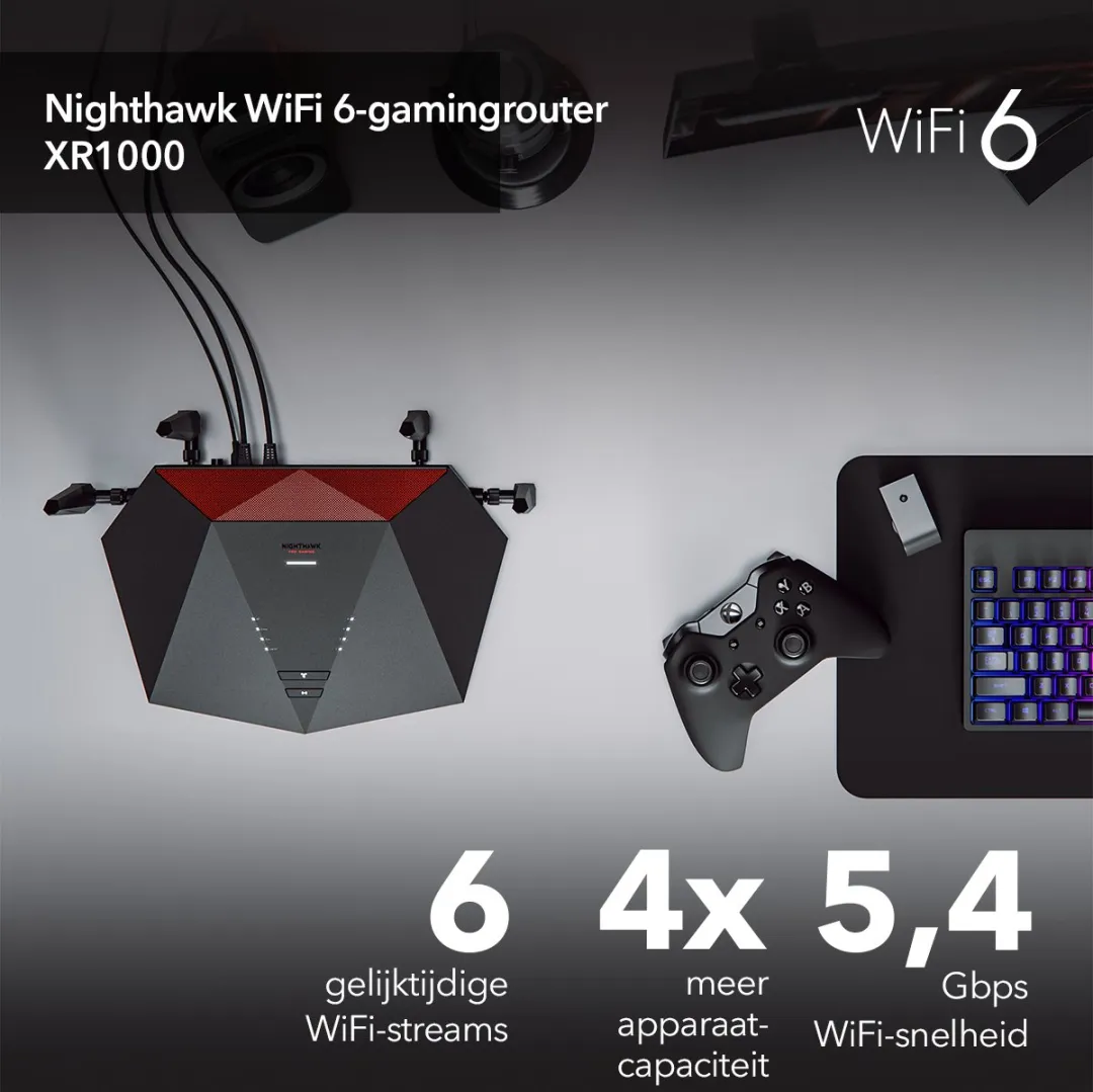 Netgear Nighthawk XR1000 Gaming Router - Zwart
