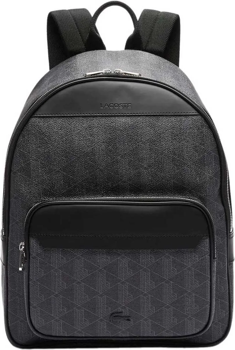 Lacoste NH3649LX H45 Rugzak - 4 Vakken - 30x39x30cm - Zwart/Grijs