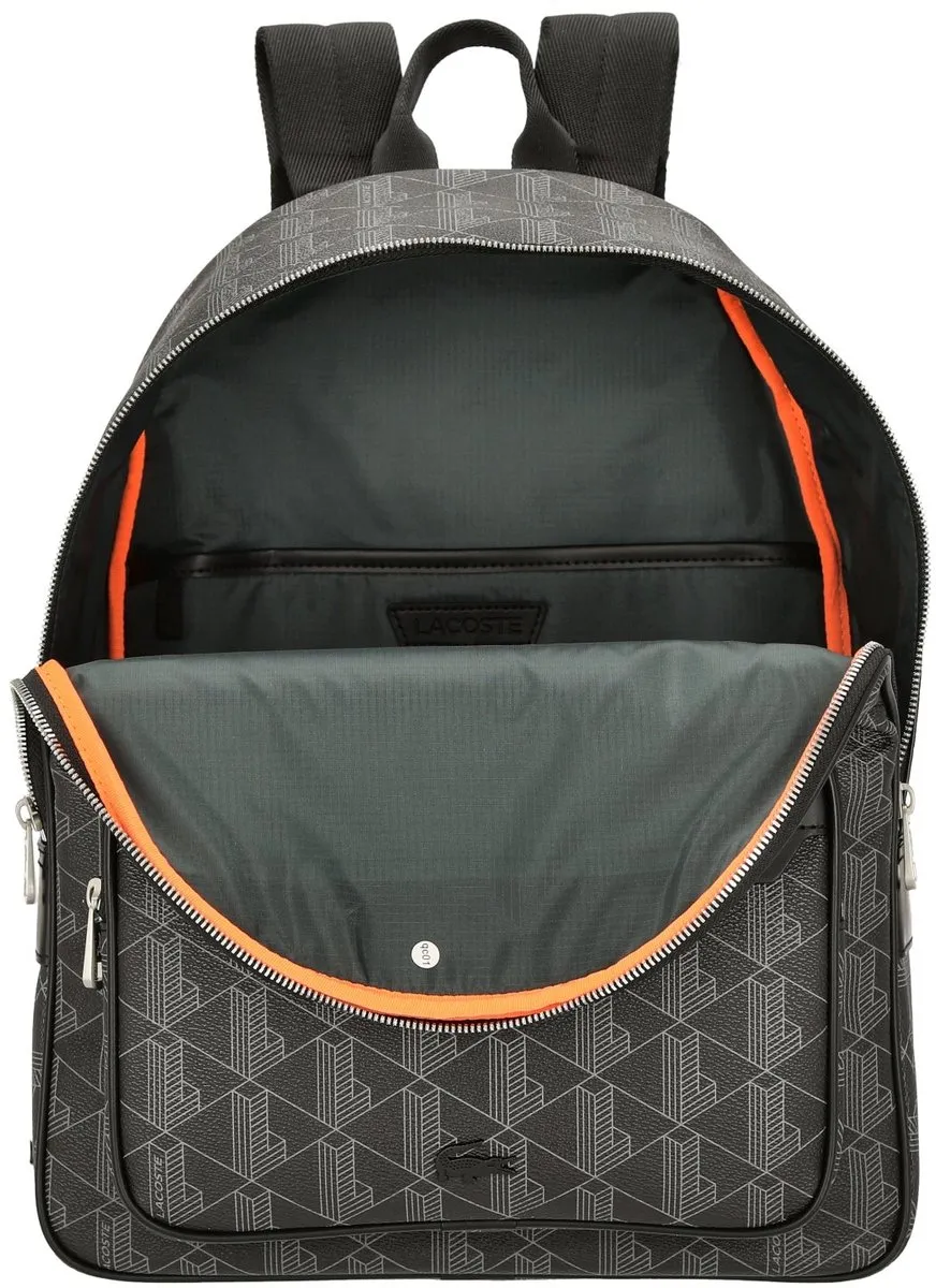 Lacoste NH3649LX H45 Rugzak - 4 Vakken - 30x39x30cm - Zwart/Grijs