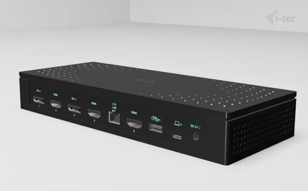 I-tec CA5MONITORDOCKPDIT Laptop Dock - USB-C 3.2 Gen 1 - Zwart