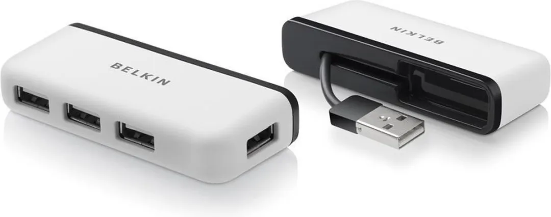 Belkin F4U021bt 4-Poorts USB Reis Hub - Grijs