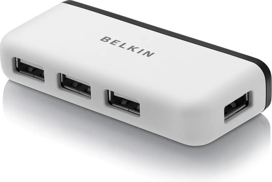 Belkin F4U021bt 4-Poorts USB Reis Hub - Grijs
