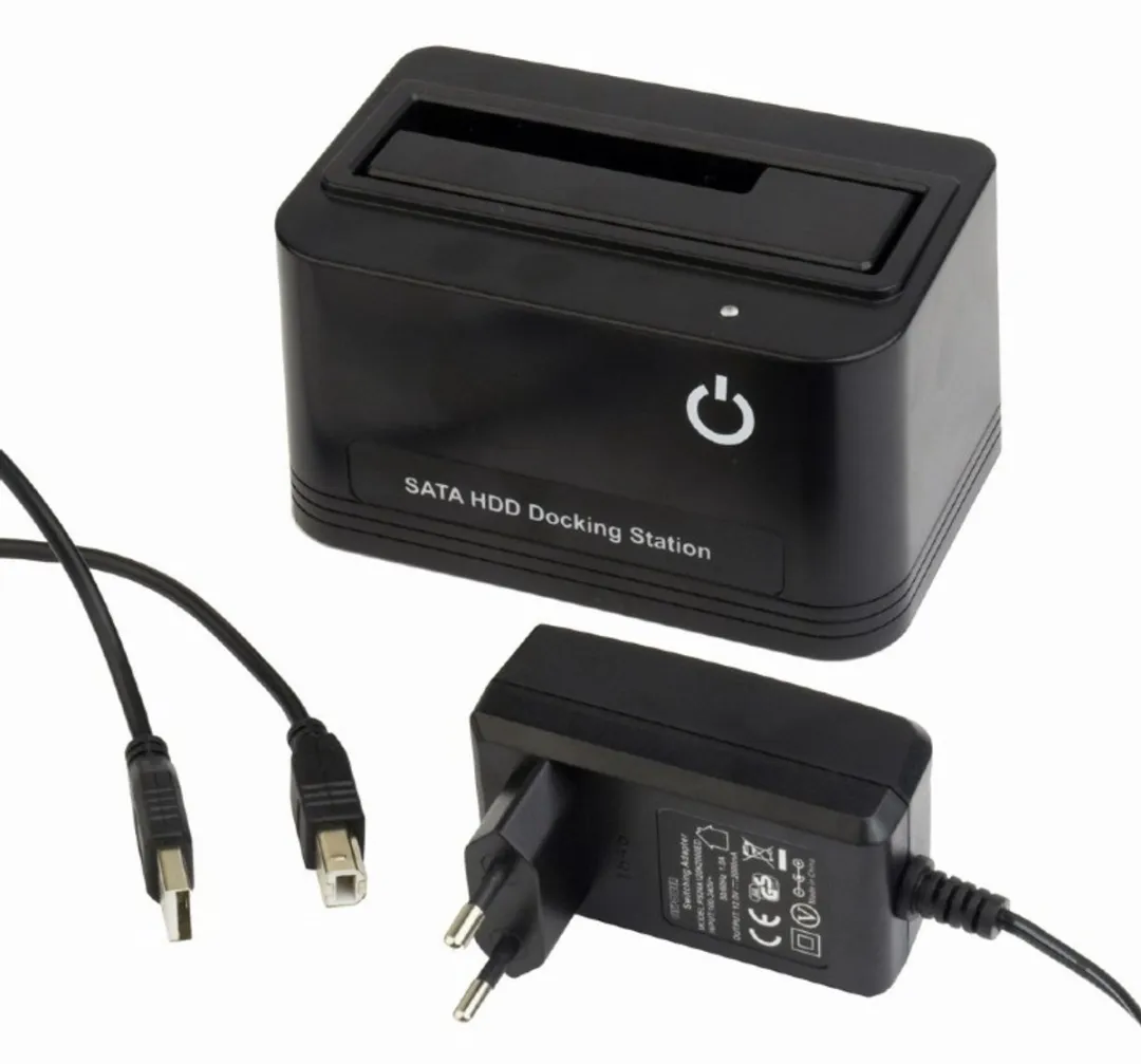 Gembird U2S-5 USB Docking Station - 2.5" & 3.5" SATA HDD/SSD - Zwart