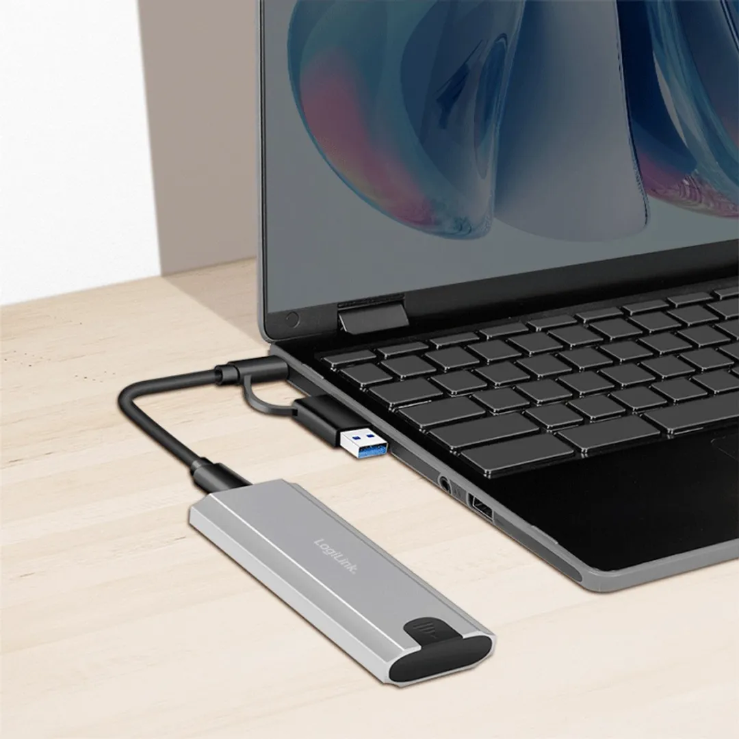 Logilink UA0439 M.2 SSD Behuizing - USB-C - Zilver