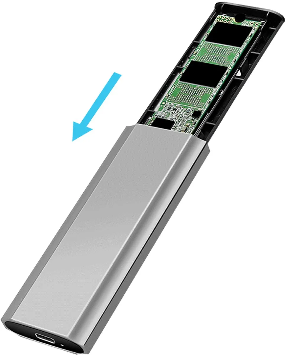 Logilink UA0439 M.2 SSD Behuizing - USB-C - Zilver