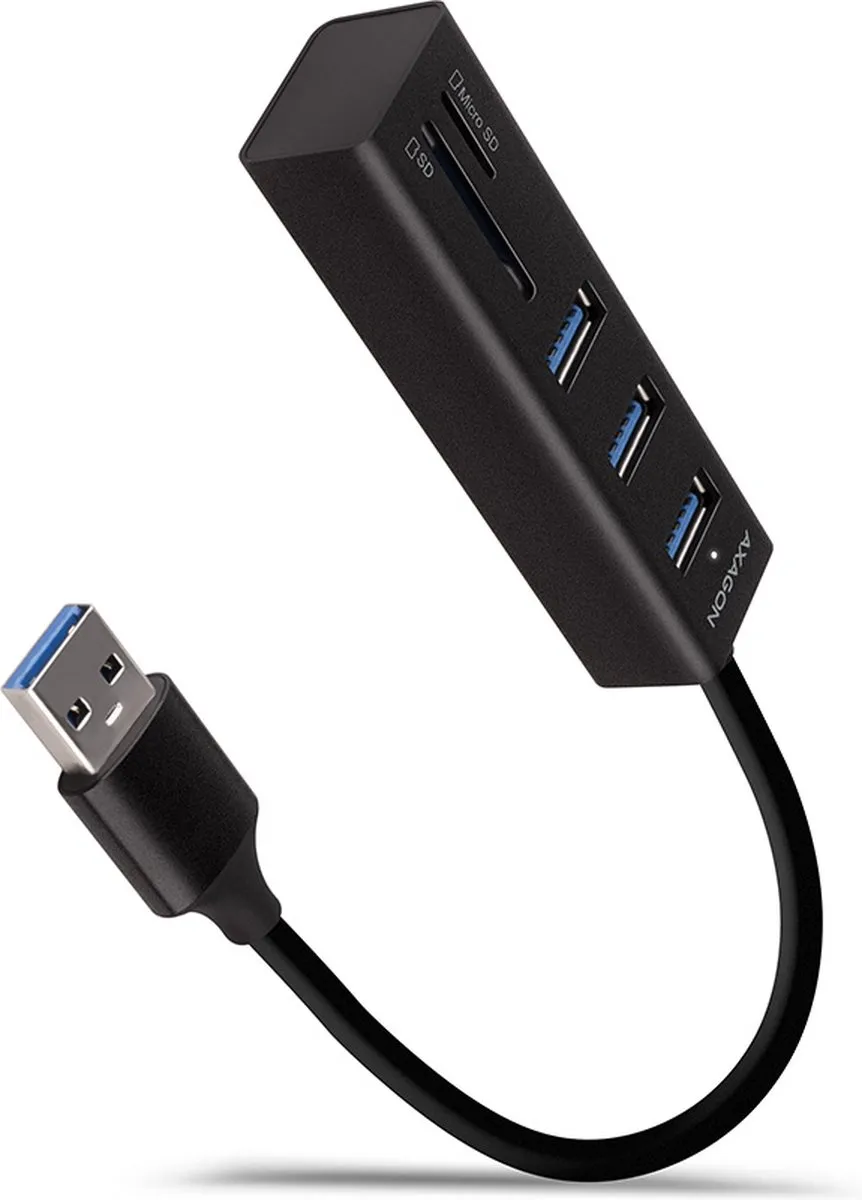 Axagon HMA-CR3A USB Hub Kaartlezer SD/Micro SD