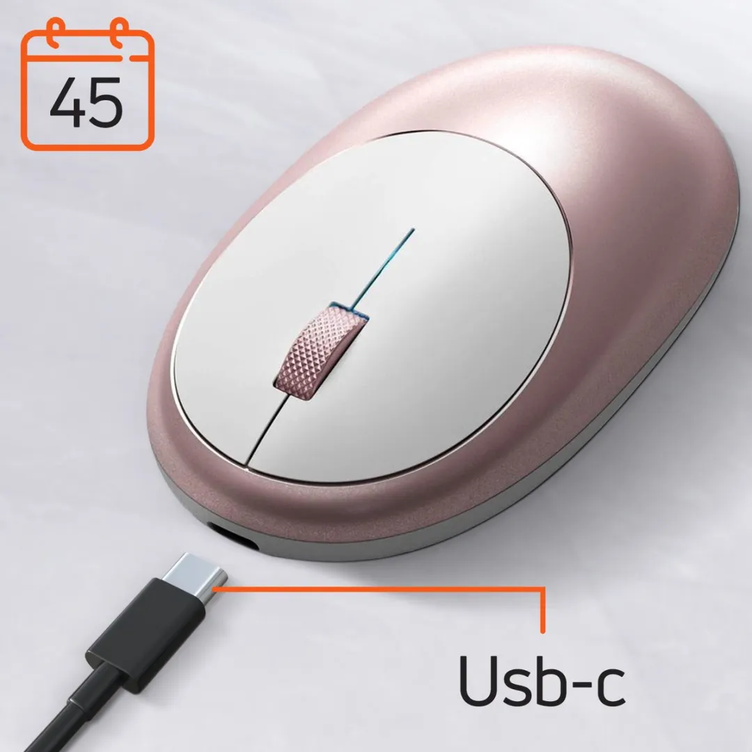 Satechi M1 SA-ST-ABTCMR Bluetooth Muis - Roze - afbeelding 2 van 6