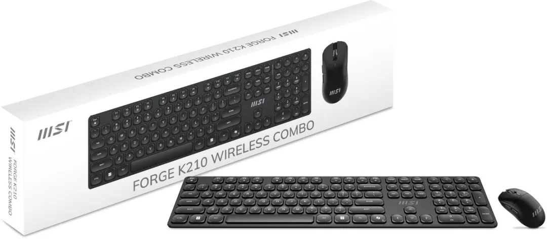 MSI Forge K210 Wireless Combo - Toetsenbord en Muis Zwart