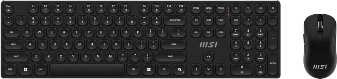 MSI Forge K210 Wireless Combo - Toetsenbord en Muis Zwart