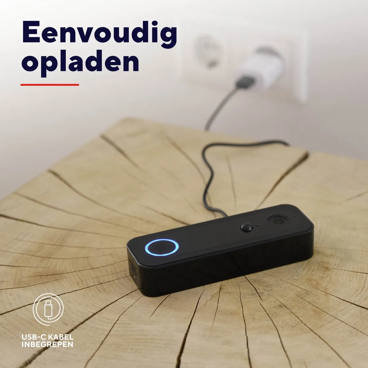 Trust Draadloze Video Deurbel - DOORCAM-3000 - Accu oplaadbaar met USB-C - 2K 3MP - Geen Abonnementskosten - inclusief Chime - Deurbel met Camera - Zwart
