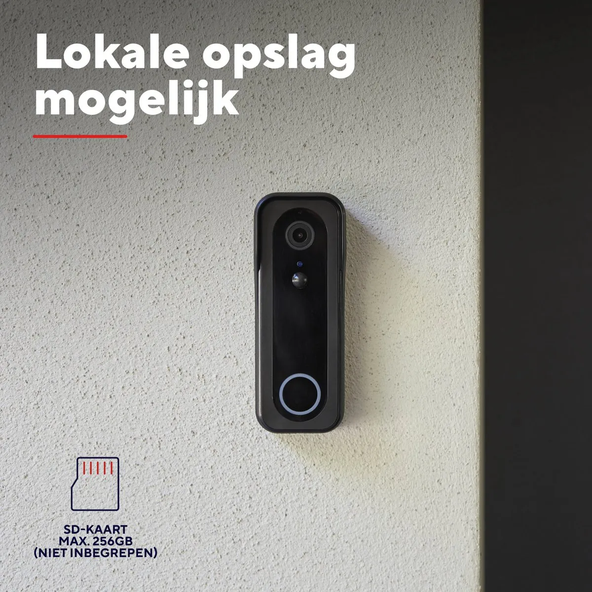 Trust Draadloze Video Deurbel - DOORCAM-3000 - Accu oplaadbaar met USB-C - 2K 3MP - Geen Abonnementskosten - inclusief Chime - Deurbel met Camera - Zwart