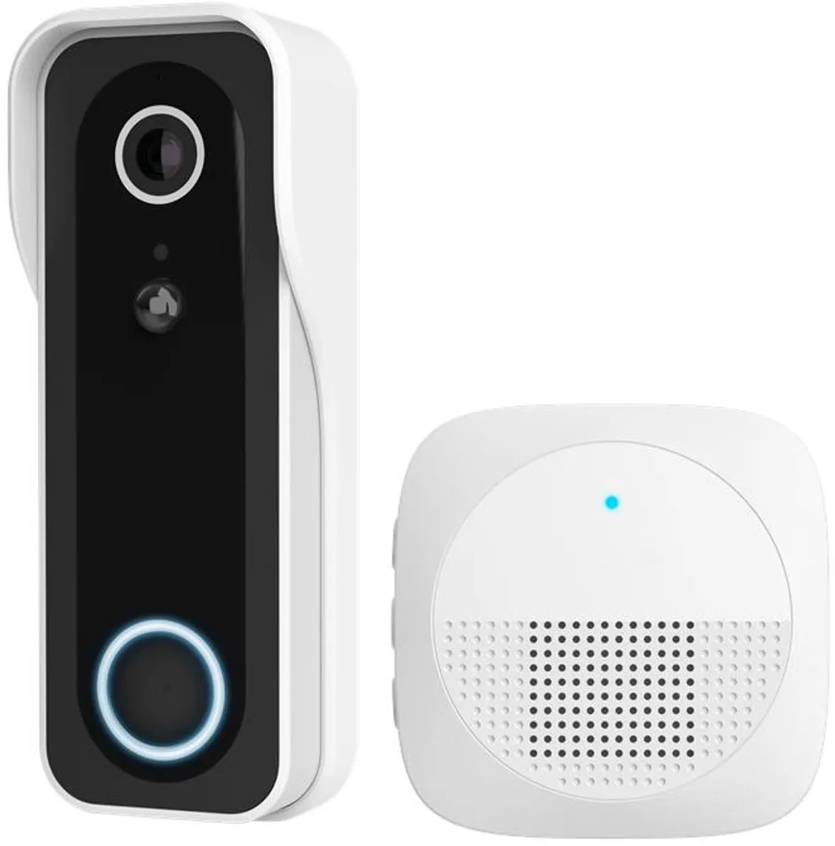 Trust Draadloze Video Deurbel - DOORCAM-3000 - Accu oplaadbaar met USB-C - 2K 3MP - Geen Abonnementskosten - inclusief Chime - Deurbel met Camera - Wit
