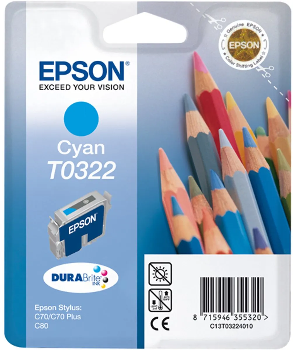 Epson T032 Cyaan Inktcartridge - 8ml