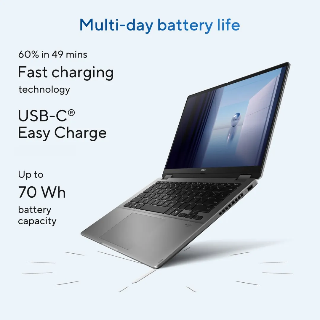 ASUS Vivobook 14 Flip TP3407SA-SG182W 2-in-1 Laptop - 14" - Core Ultra 7 - afbeelding 6 van 6