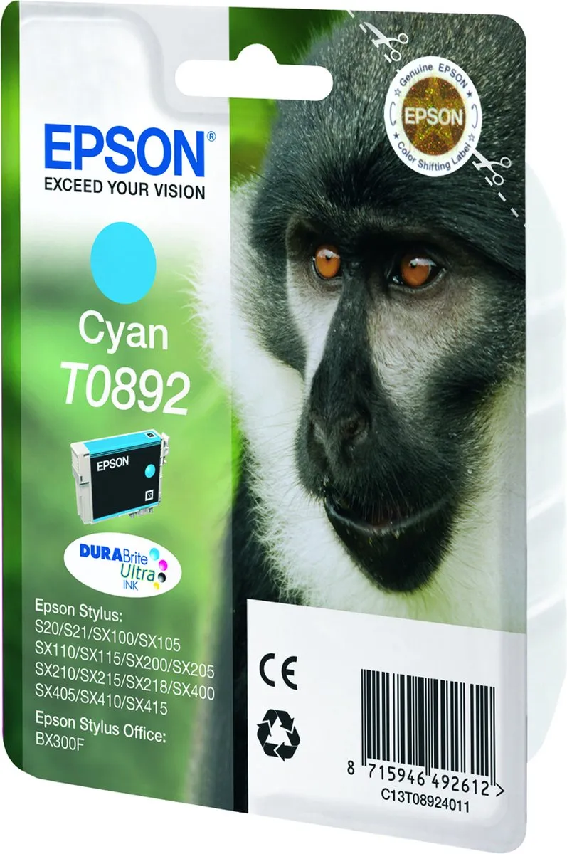 Epson T0892 Cyaan Inktcartridge 3.5ml
