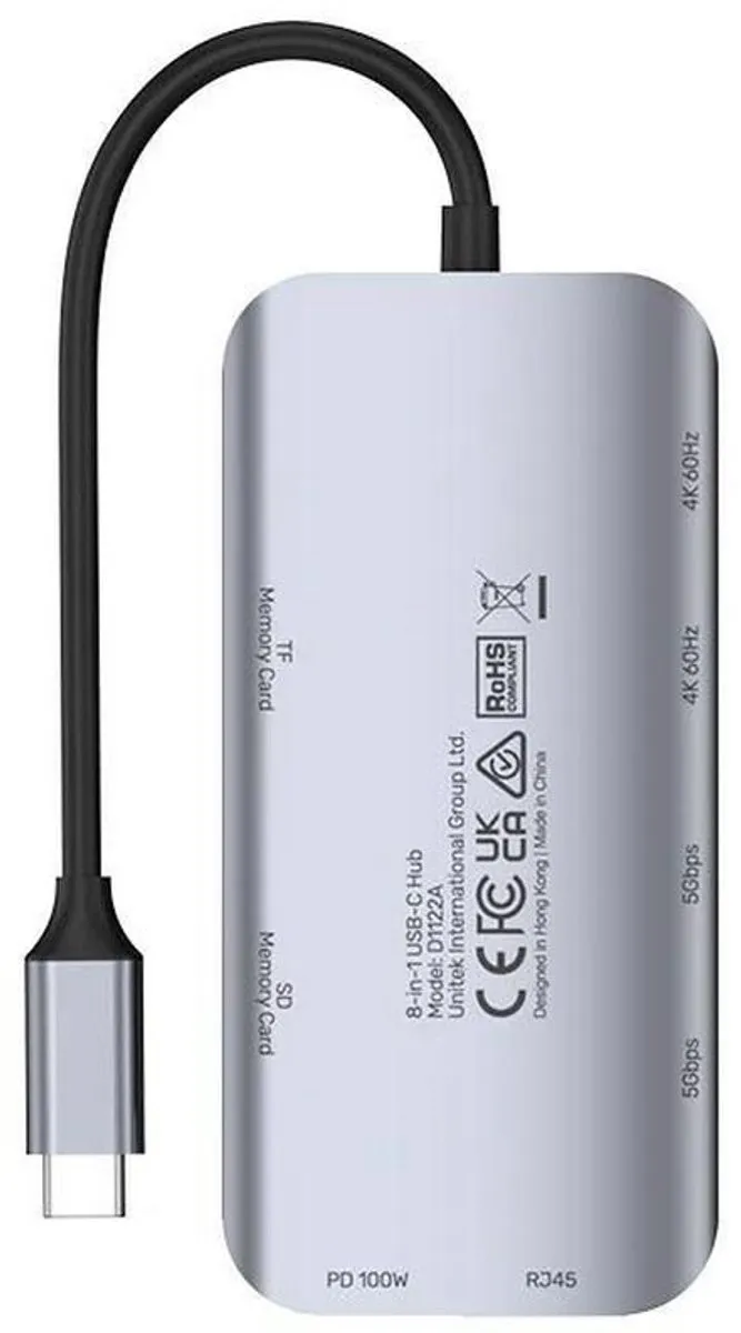 Unitek D1122A01 Dockstation 100W - afbeelding 5 van 5