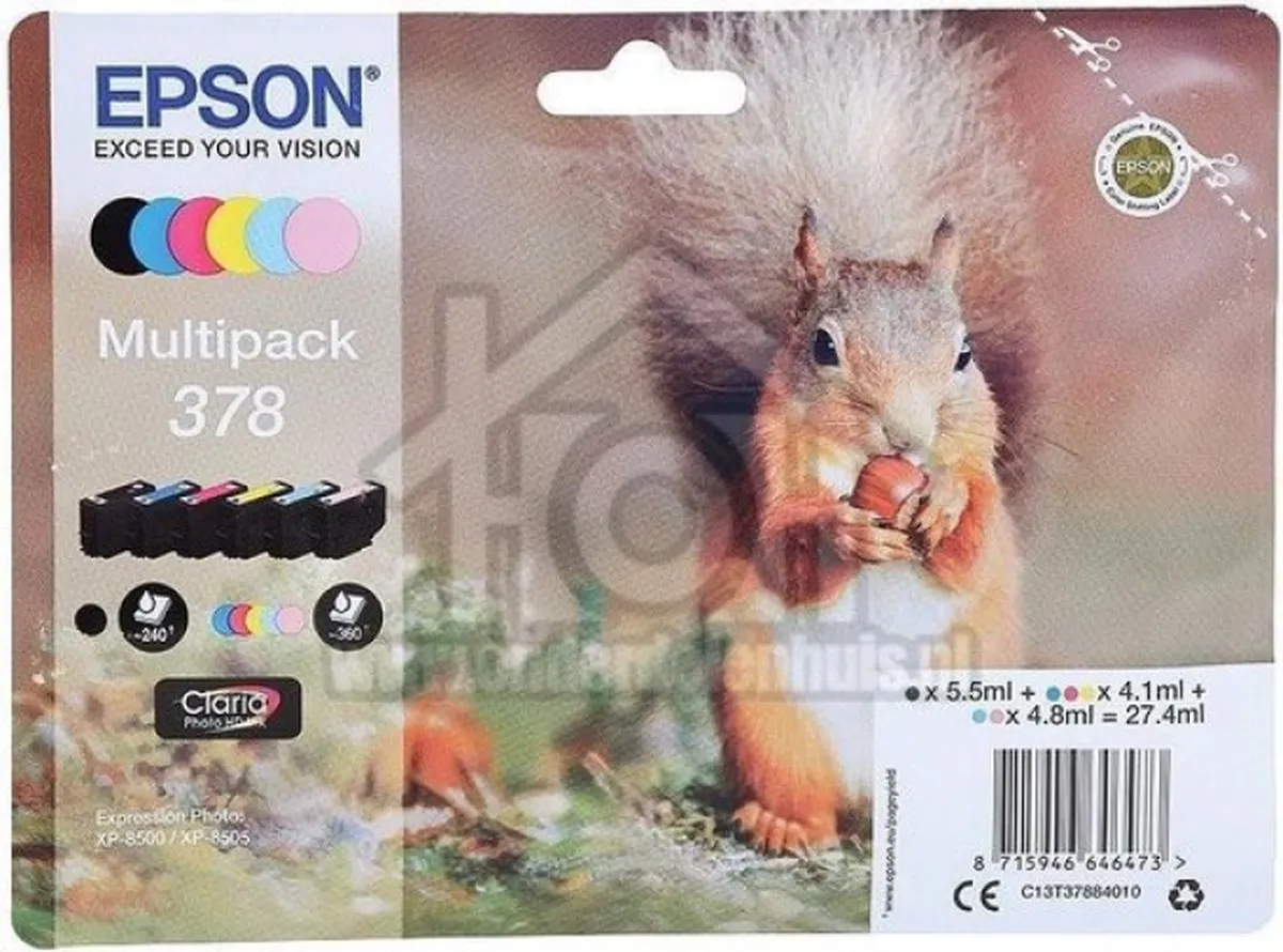 Epson Multipack 378 Inktcartridges - 2040 pagina's - Multi