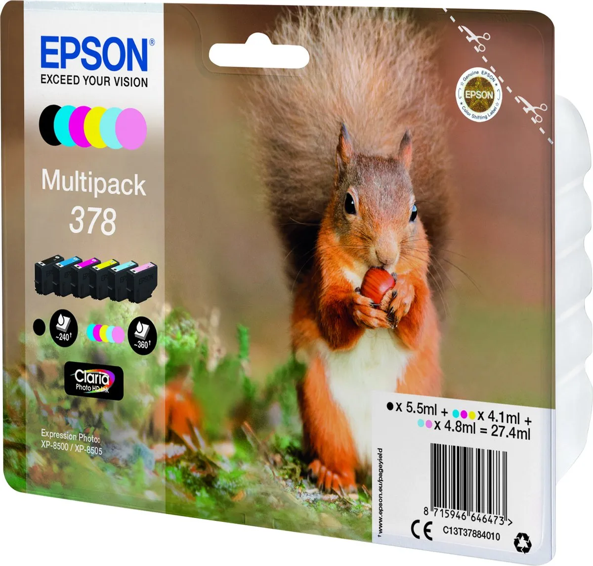 Epson Multipack 378 Inktcartridges - 2040 pagina's - Multi