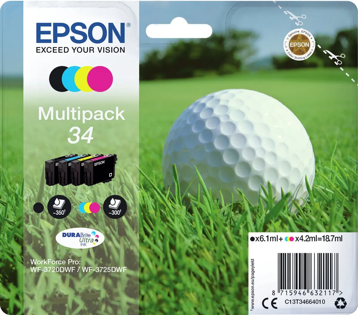 Epson 34 Multipack Inktcartridges - 20x Multi - 350 pagina's