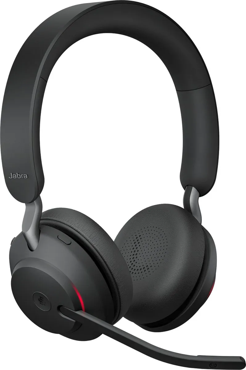 Jabra Evolve2 65, MS Stereo Headset Draadloos Hoofdband Kantoor/callcenter USB Type-A Bluetooth Zwart
