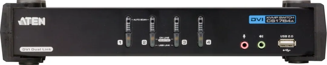 Aten CS1784A KVM Switch 4 naar 1 - DVI Dual Link