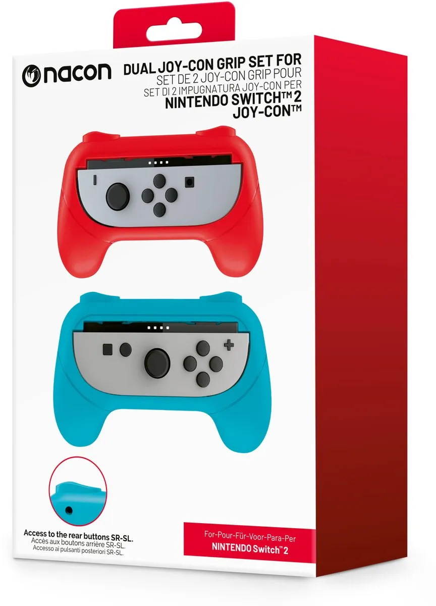 Nacon Joy-Con Grips SWITCHNEWJOYCONGRIP - 2 Stuks - Blauw/Rood