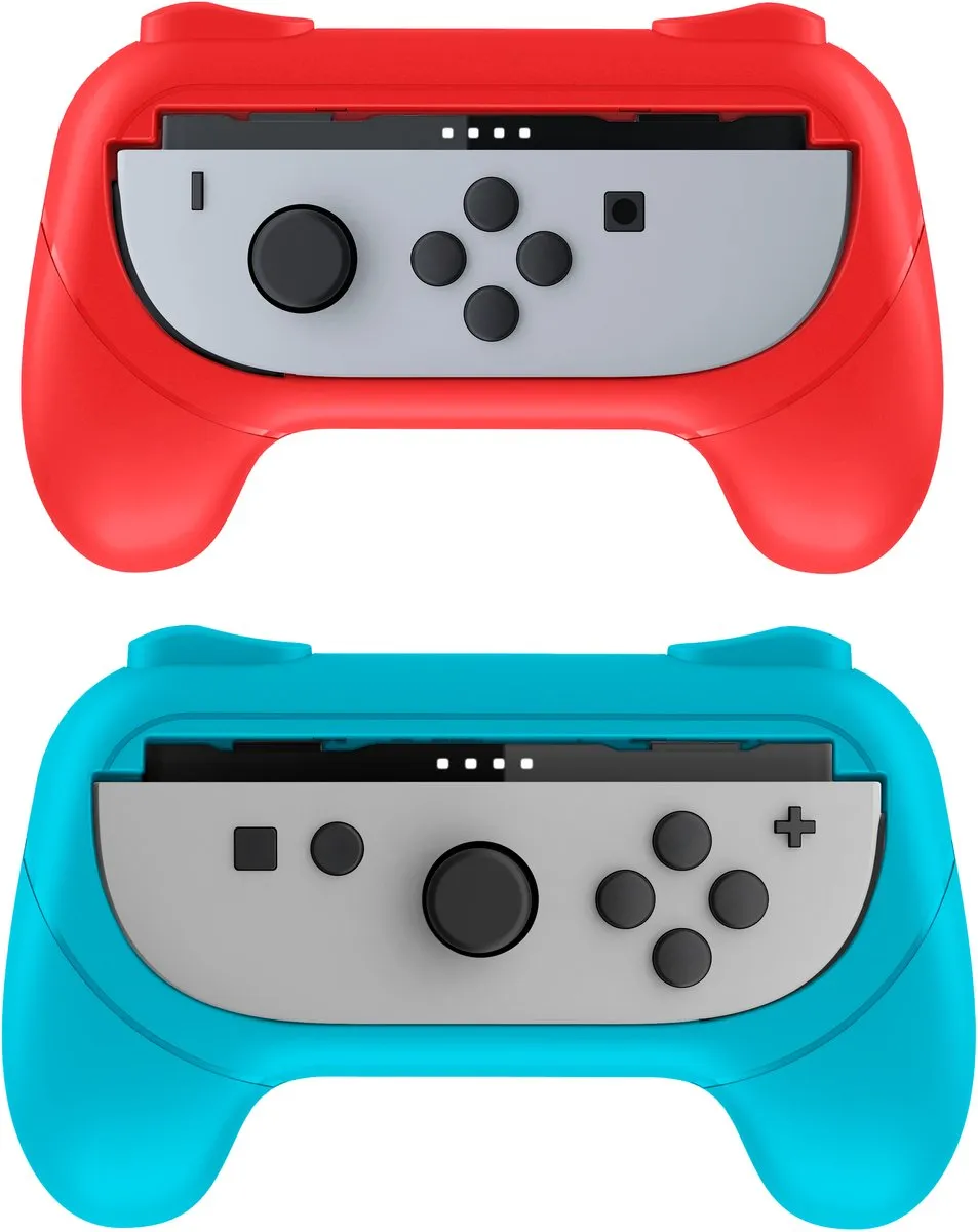 Nacon Joy-Con Grips SWITCHNEWJOYCONGRIP - 2 Stuks - Blauw/Rood