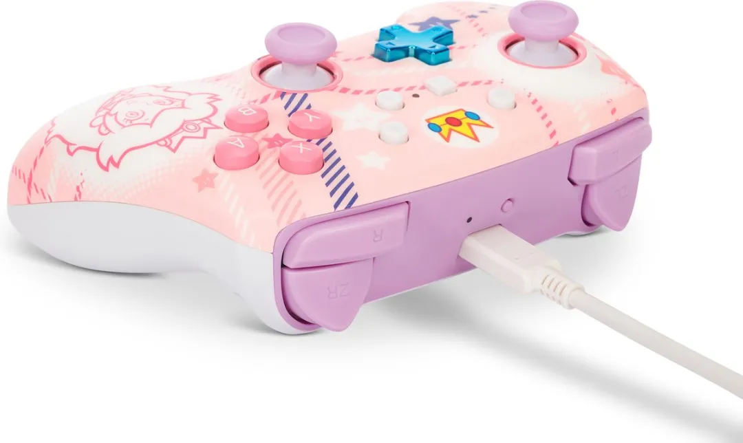 PowerA Geavanceerde Draadloze Controller NSGP0255-01 - Prinses Peach Plaid