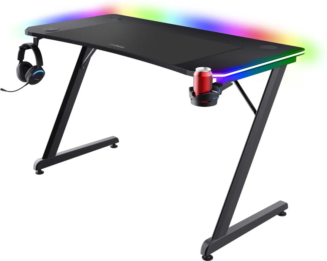 Trust GXT710 Luminus Pro Gaming Bureau - RGB Verlichting - Zwart