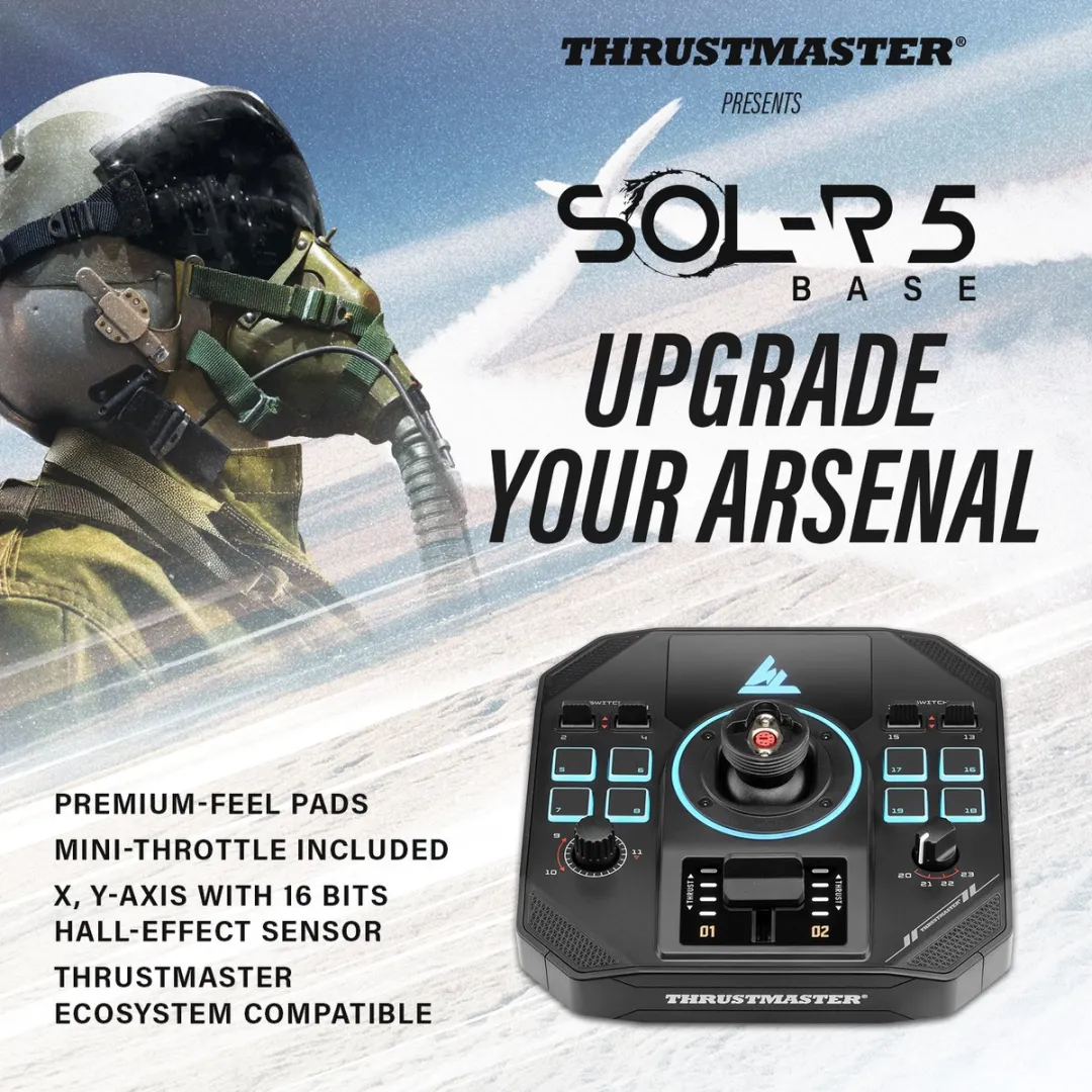 Thrustmaster Sol-R 5 Base Joystickvoet - 23 Knoppen - RGB - H.E.A.R.T. - 2960948