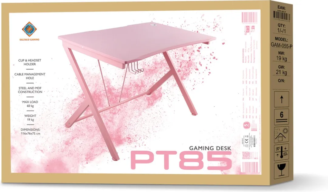 Deltaco PT85 Game Bureau - Roze - afbeelding 6 van 6