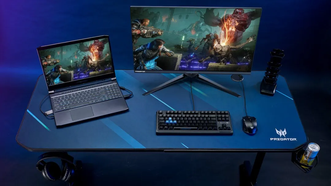 Predator Gaming Desk II - Game Bureau met LED verlichting - 120x60x75cm - Computer Tafel - Gaming Tafel