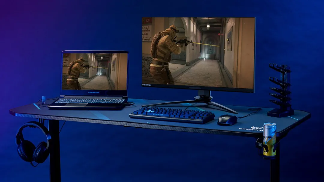 Predator Gaming Desk II - Game Bureau met LED verlichting - 120x60x75cm - Computer Tafel - Gaming Tafel