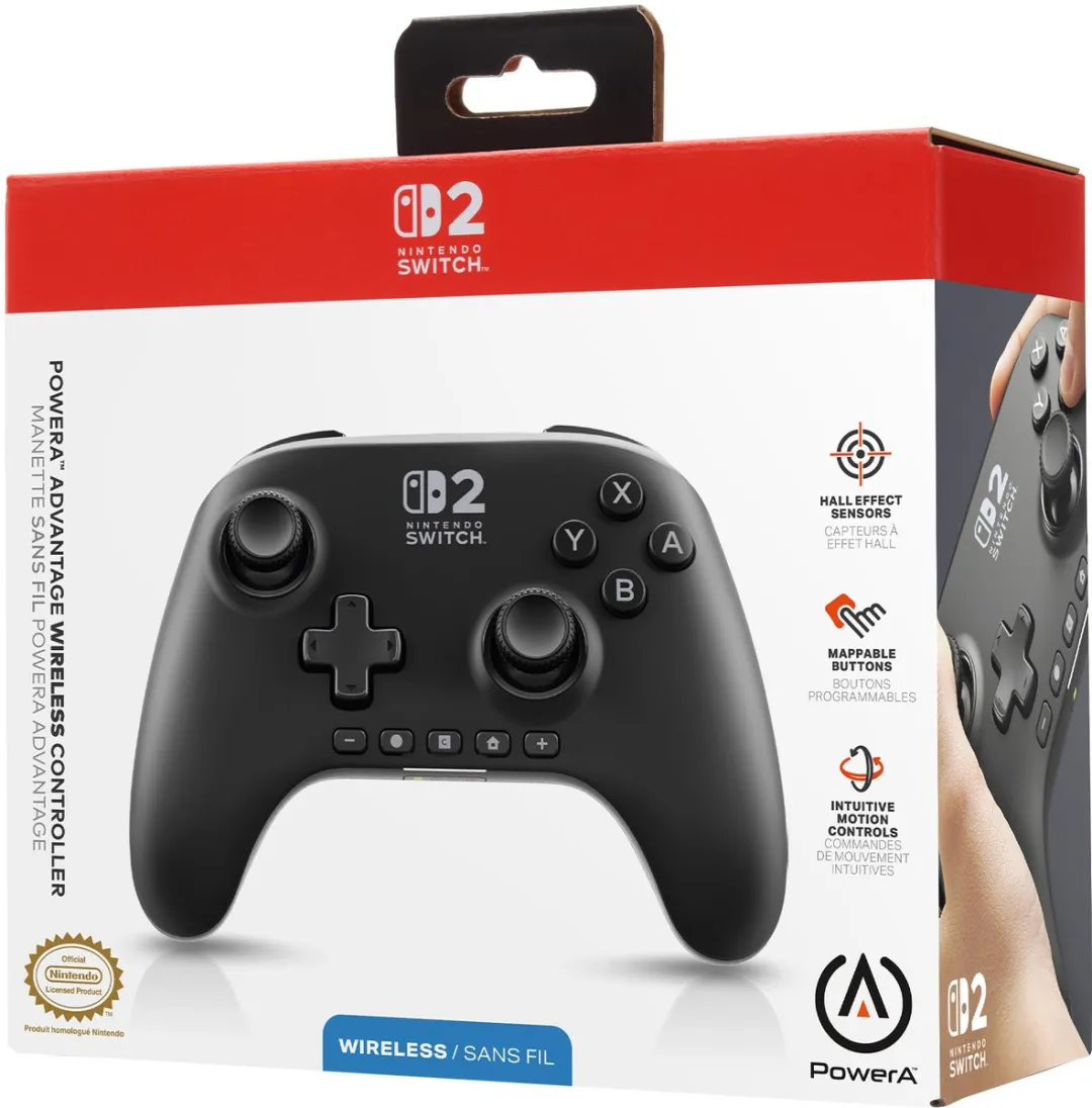PowerA Advantage Draadloze Controller voor Nintendo Switch 2 - Zwart