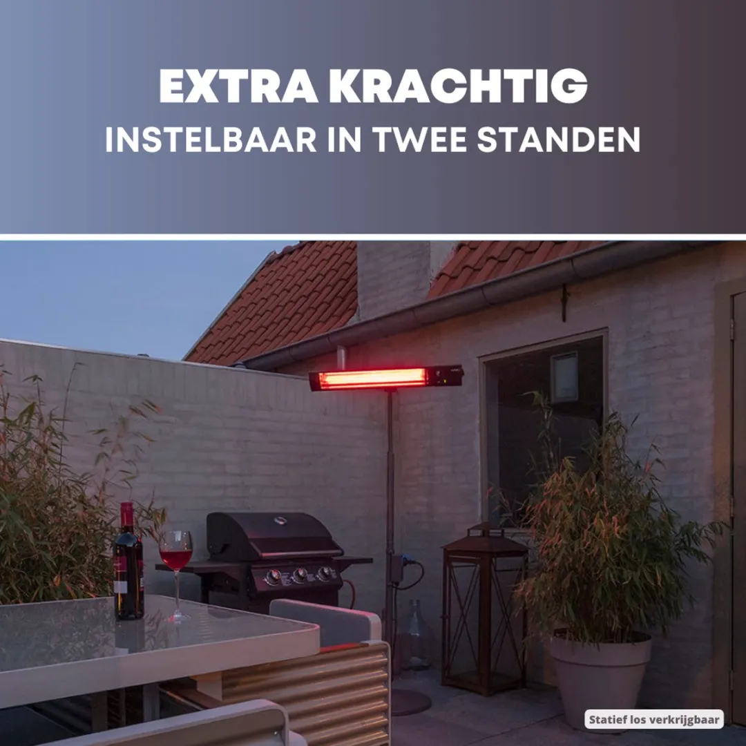 Eurom Golden Shadow 2500 Terrasverwarmer 2500W - Zwart