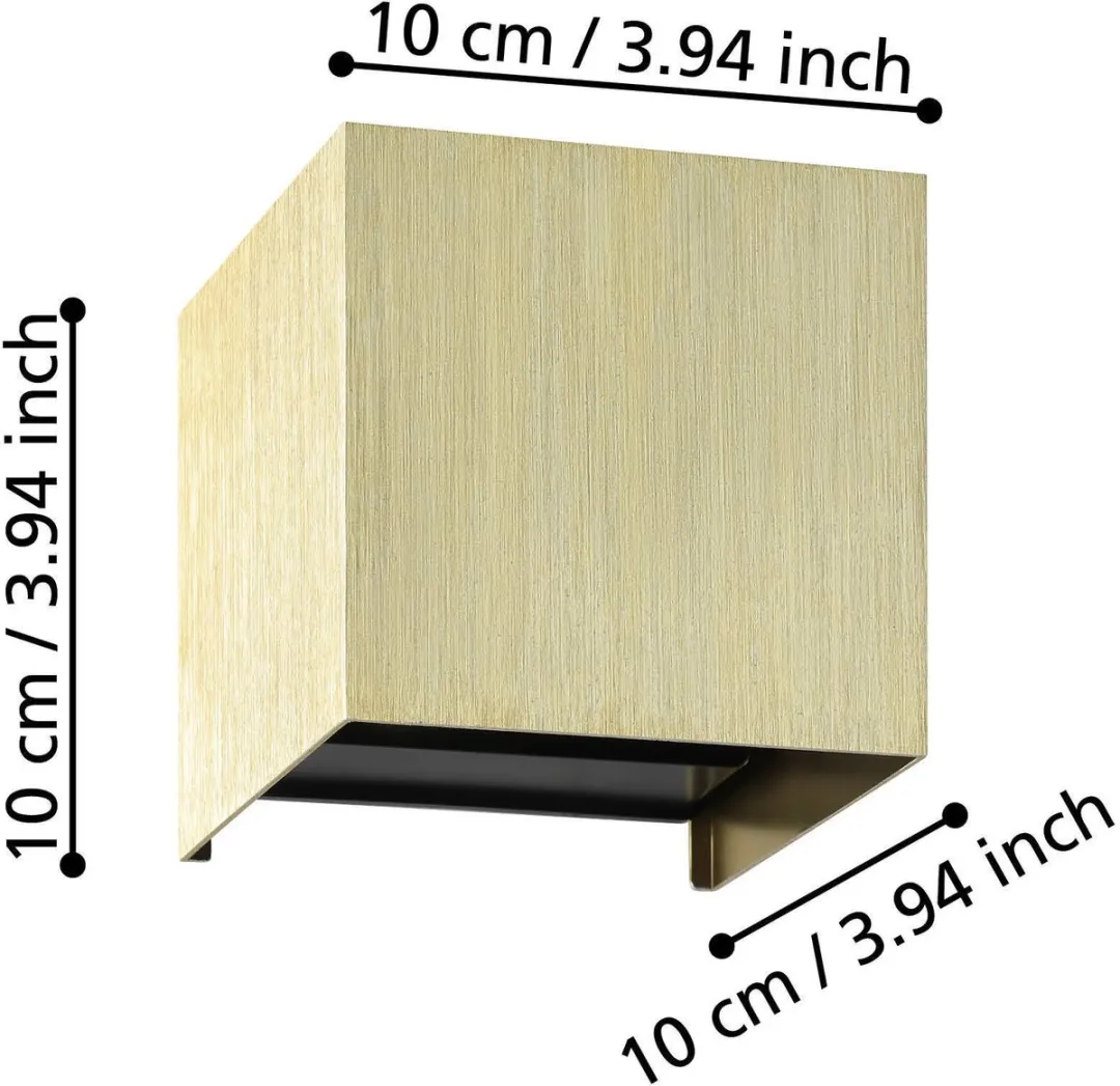 Eglo Valmontone Wandlamp LED 10cm - Goud