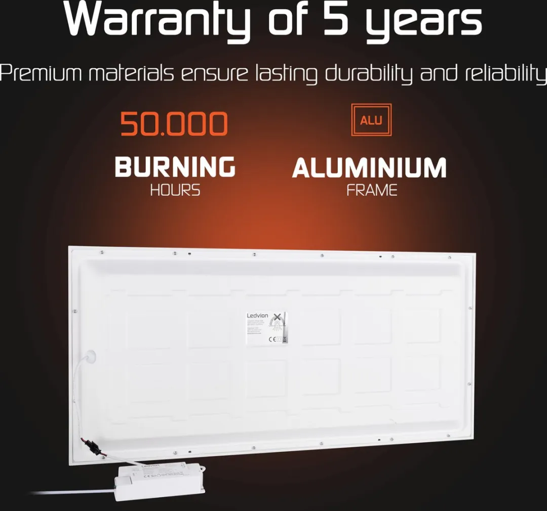 Ledvion LED Paneel 60x30 20W - 6500K Wit - afbeelding 3 van 6