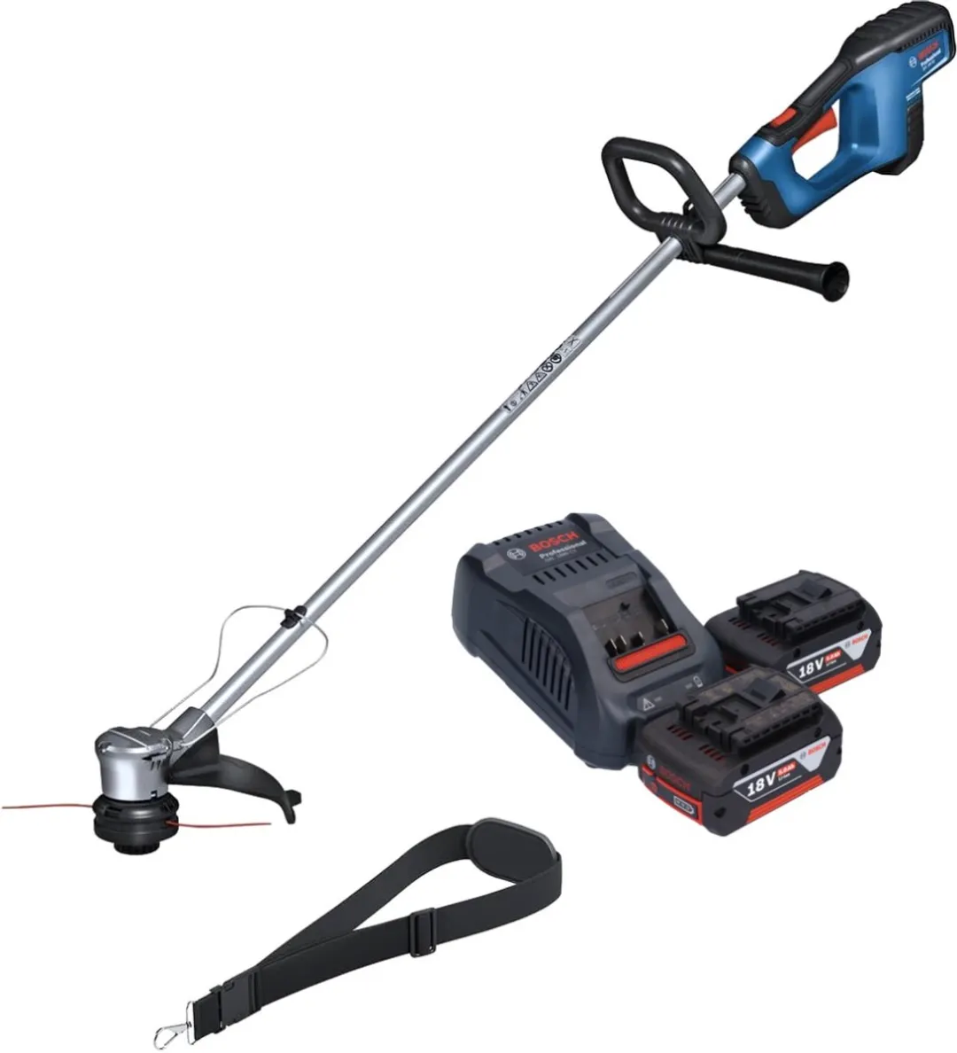 Bosch GRT 18V-33 Professionele accu grastrimmer 18 V 330 mm borstelloos + 2x accu 5.0 Ah + lader
