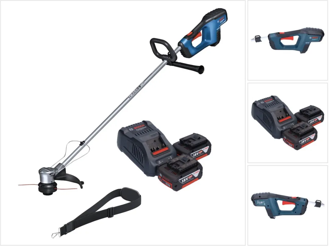 Bosch GRT 18V-33 Professionele accu grastrimmer 18 V 330 mm borstelloos + 2x accu 5.0 Ah + lader