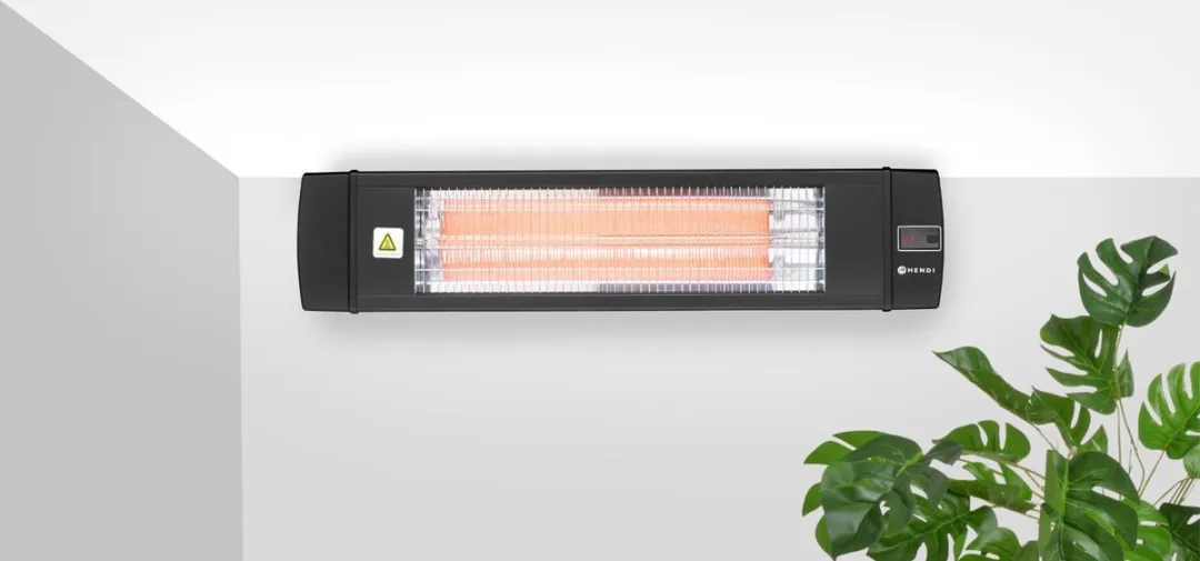 Hendi Bola Infrarood Terrasverwarmer 2500W - 4 standen - Zwart - afbeelding 6 van 6