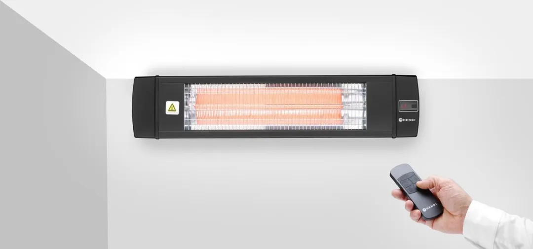 Hendi Bola Infrarood Terrasverwarmer 2500W - 4 standen - Zwart