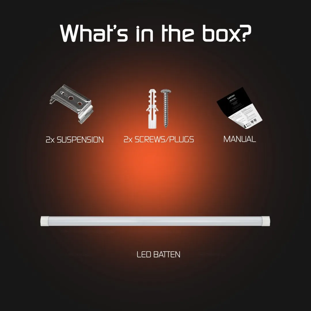LEDVION LED Armatuur 150cm 40W 4000K - 4800 Lumen IP20 - afbeelding 5 van 6